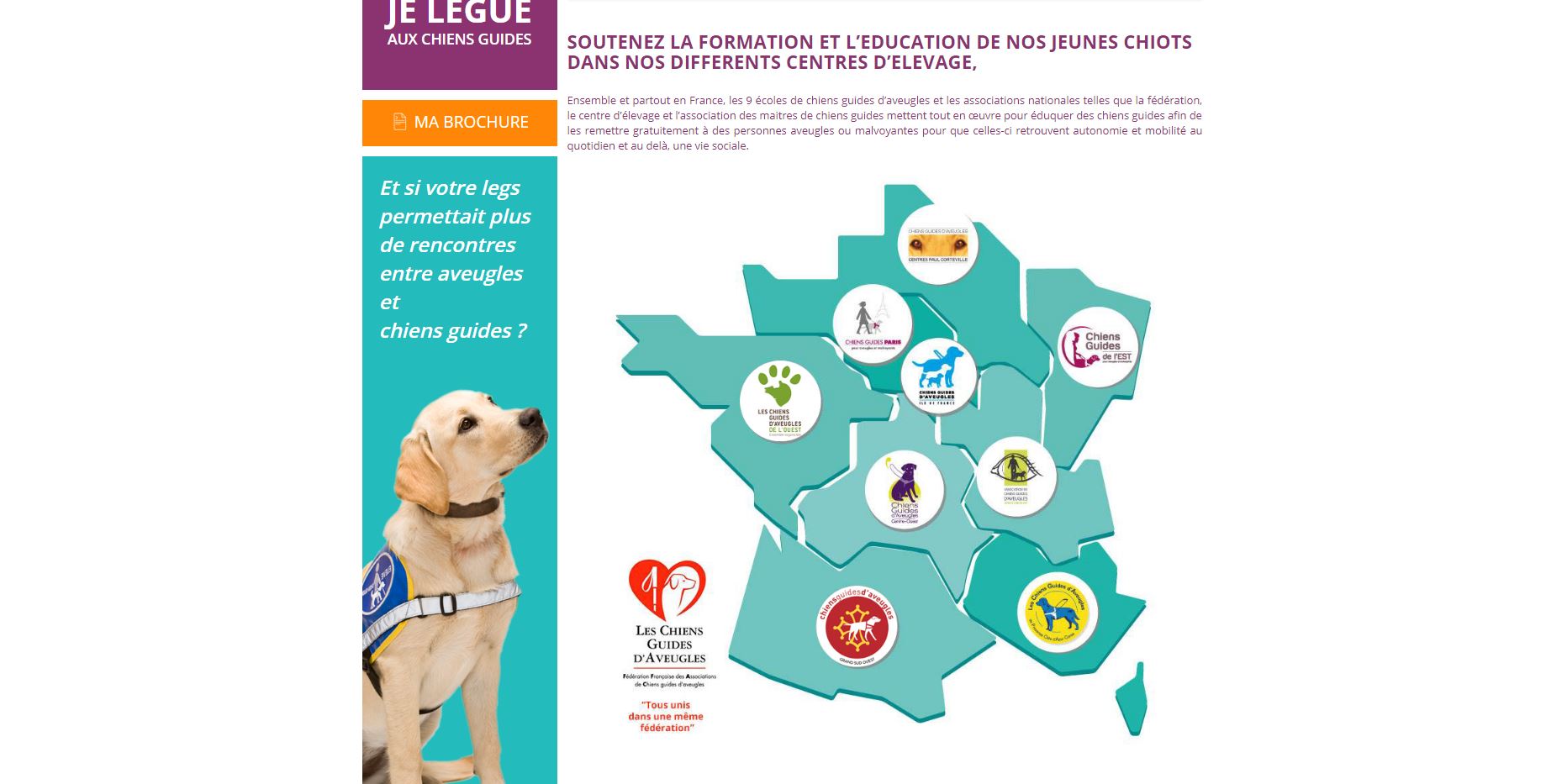 LEGS AUX ASSOCIATIONS DE CHIENS GUIDES D’AVEUGLES